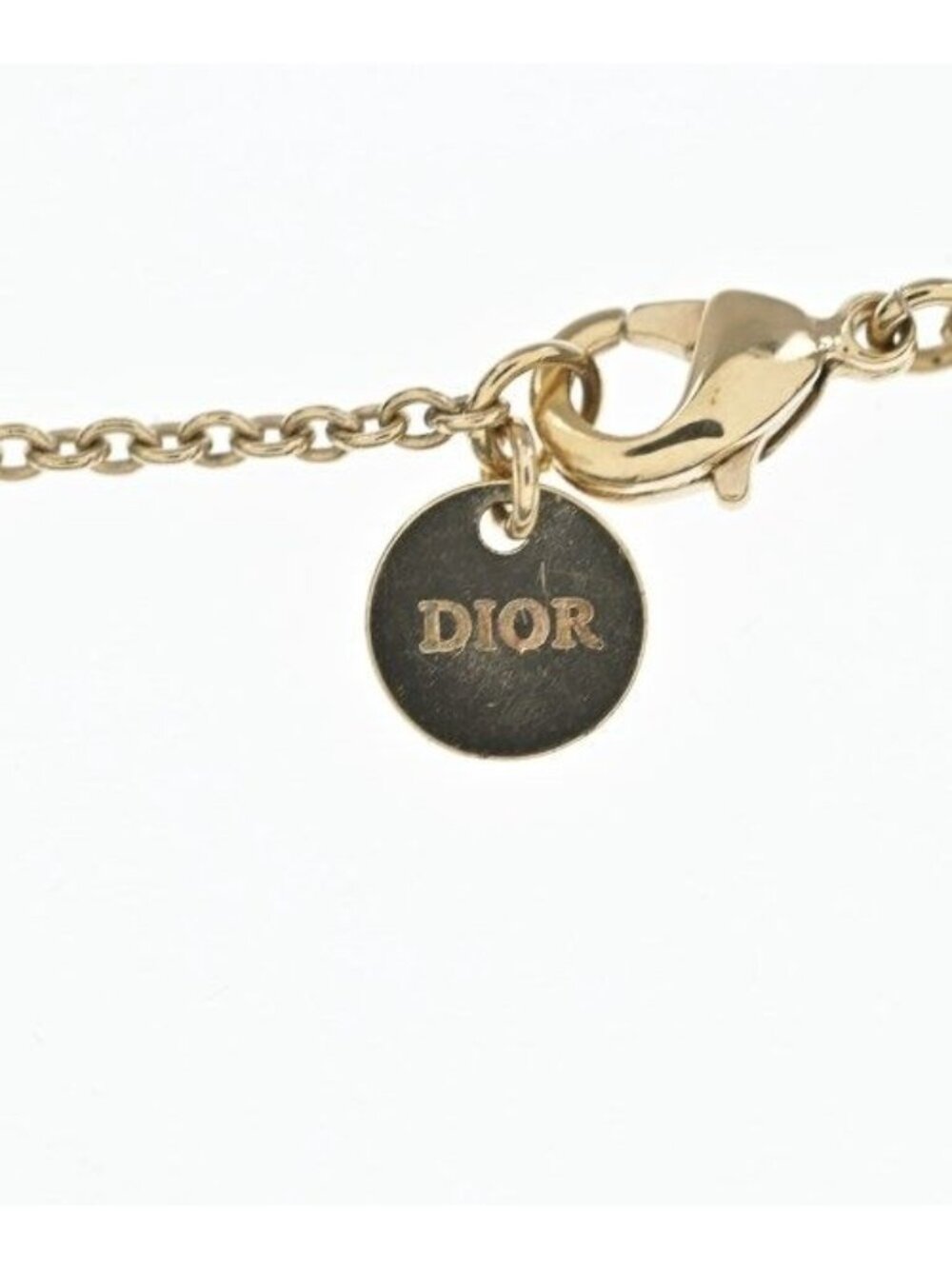 Dior Rhinestone Necklace Gold - Picture 5 of 5